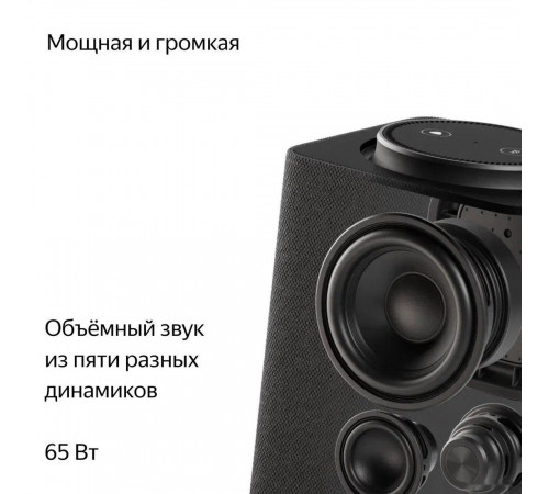 Умная колонка Яндекс Станция Макс (с хабом умного дома Zigbee, графит)