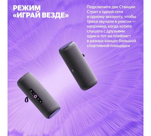 Умная колонка Яндекс Станция Стрит (черный)