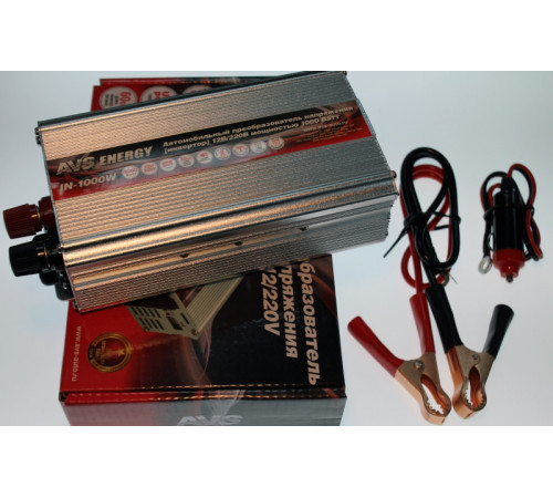 Автомобильный инвертор AVS 12/220V IN-1000W