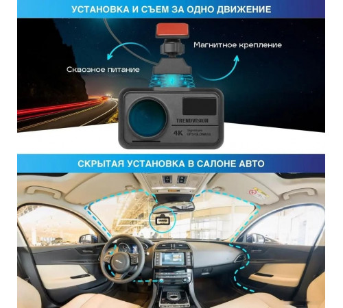 Автомобильный видеорегистратор TrendVision Hybrid Signature Real 4K Max