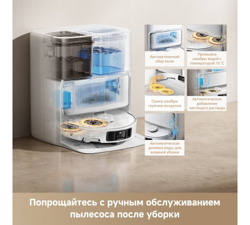 Робот-пылесос Trouver Robot Vacuum P50 Pro Ultra RLP53HE (евровилка, белый)