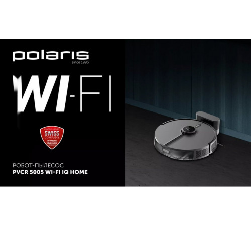 Робот-пылесос Polaris PVCR 5005 Wi-Fi IQ Home (черный)