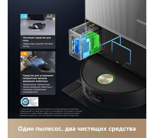 Робот-пылесос Dreame Robot Vacuum Aqua10 Ultra Roller Complete Black RLH71DE-1 (евровилка, черный)
