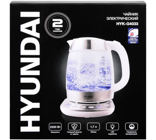Электрический чайник Hyundai HYK-G4033