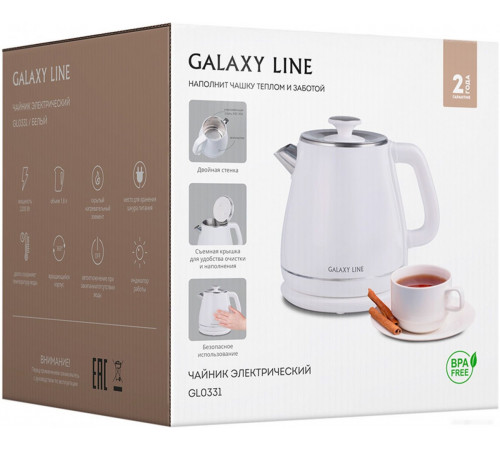 Электрический чайник Galaxy Line GL 0331 (белый)