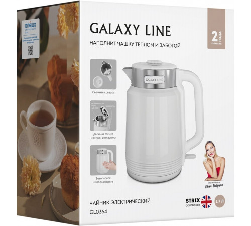 Электрический чайник Galaxy Line GL0364 (белый)