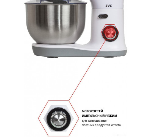 Кухонный комбайн JVC JK-MX510 (белый/серебристый)