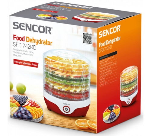 Сушилка для овощей и фруктов Sencor SFD 742RD