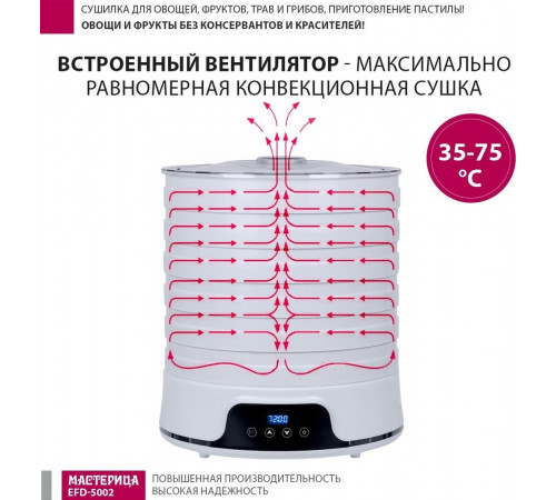 Сушилка для овощей и фруктов Мастерица EFD-5002
