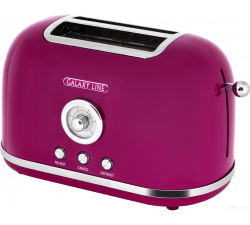 Тостер Galaxy Line GL2916 (малиновый джем)