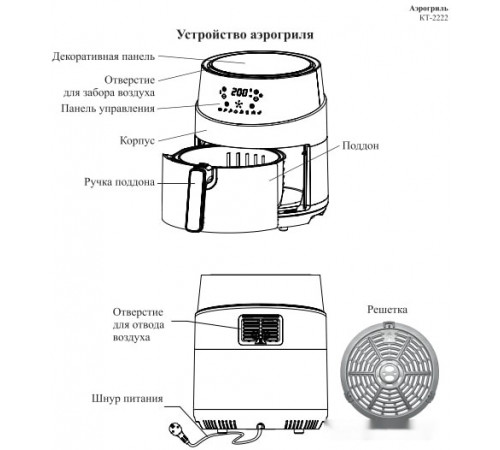 Аэрогриль Kitfort KT-2222