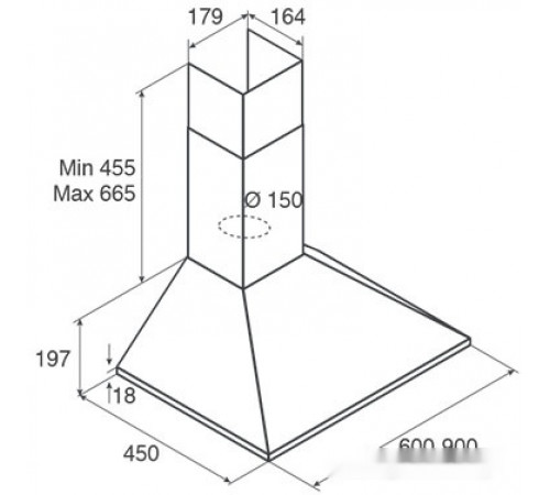 Вытяжка Jet air Gaia WH/A/60 PRF0112627B