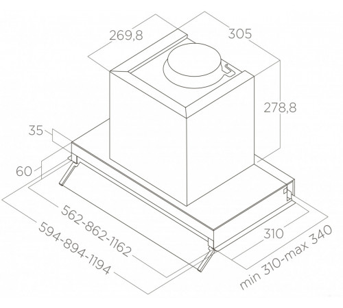 Вытяжка Elica Boxin LX/IX/A/90 PRF0114761A