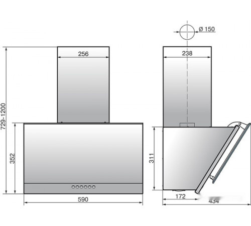 Вытяжка Elikor Рубин Stone S4 60П-700-Э4Д (перламутр)