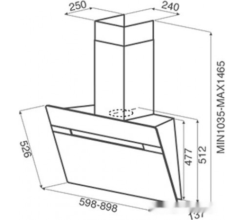 Вытяжка Jet air Viki BL 60 A PRF0111475B
