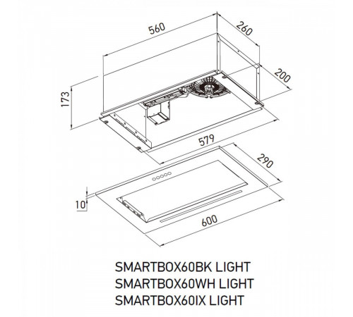 Вытяжка Meferi SMARTBOX60BK Light