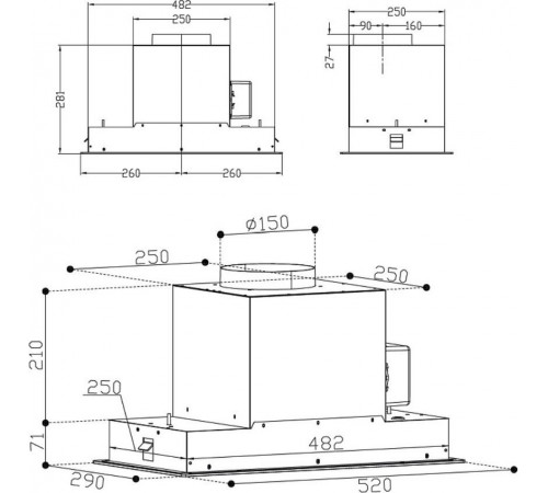 Вытяжка Korting KHI 6099 ICGN