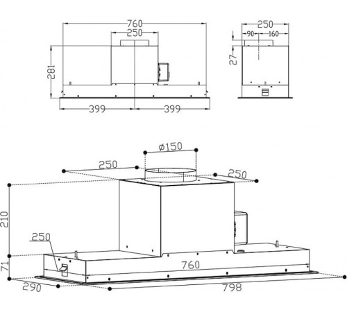 Вытяжка Korting KHI 9099 ICGN