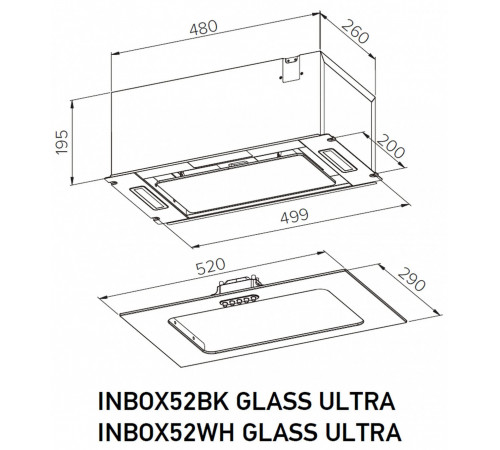 Вытяжка Meferi INBOX52WH Glass Ultra