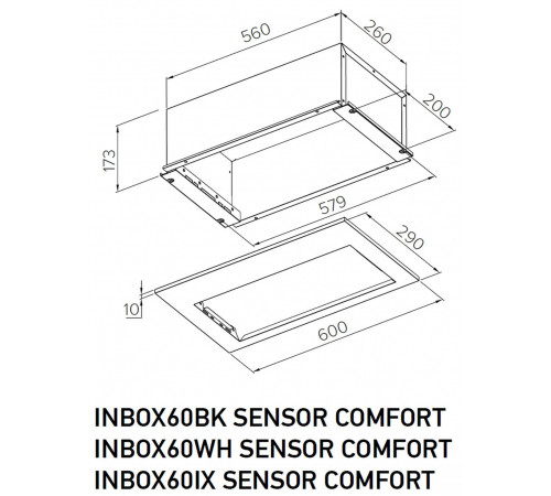 Вытяжка Meferi INBOX60IX Sensor Comfort