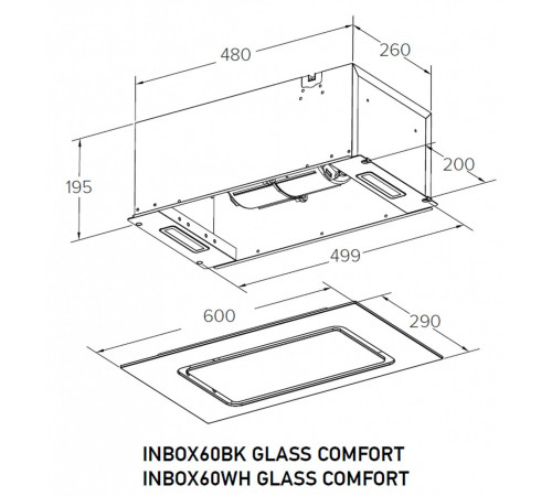 Вытяжка Meferi INBOX60WH Glass Comfort