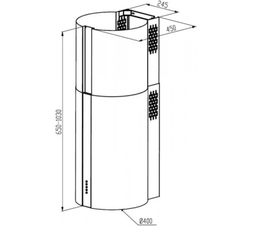 Вытяжка Meferi TUBE40IX Power