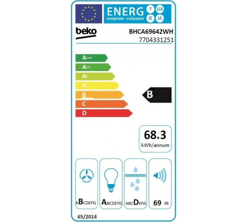 Вытяжка Beko BHCA69642WH