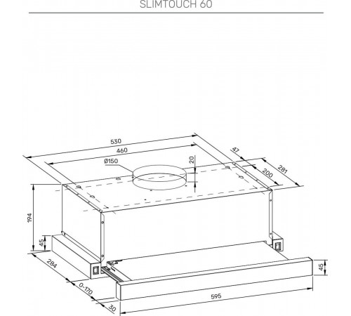 Вытяжка Kuppersberg Slimtouch 60 W