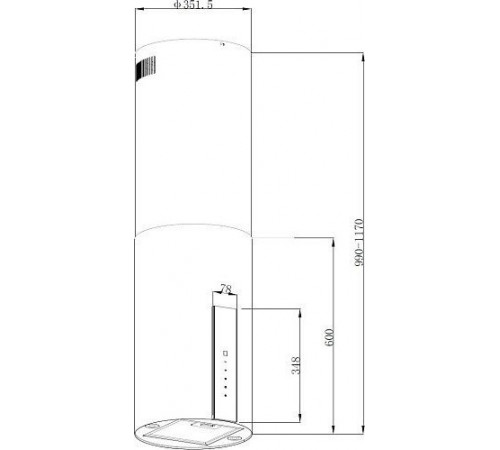 Вытяжка Korting KHA 35808 DW Cylinder