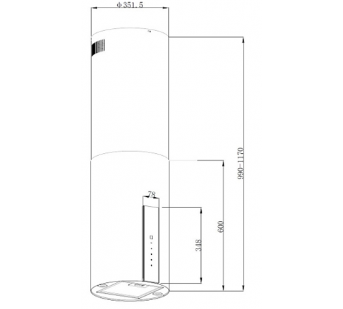 Вытяжка Korting KHA 35808 DN Cylinder
