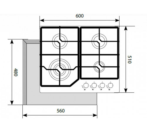 Варочная панель LEX GVG 640-1 WH