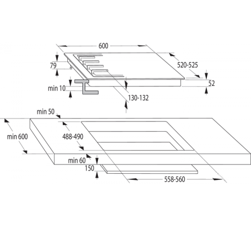 Варочная панель Gorenje GW6D42CLB