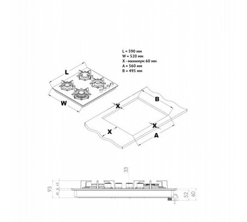 Варочная панель Korting HGG 6420 CN
