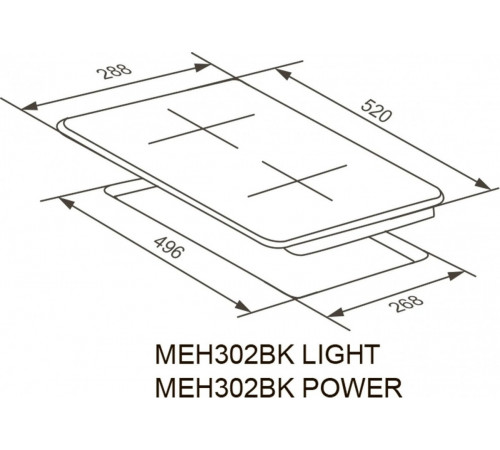 Варочная панель Meferi MEH302BK Light