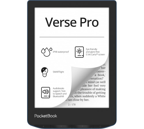 Электронная книга PocketBook A4 634 Verse Pro (лазурный)