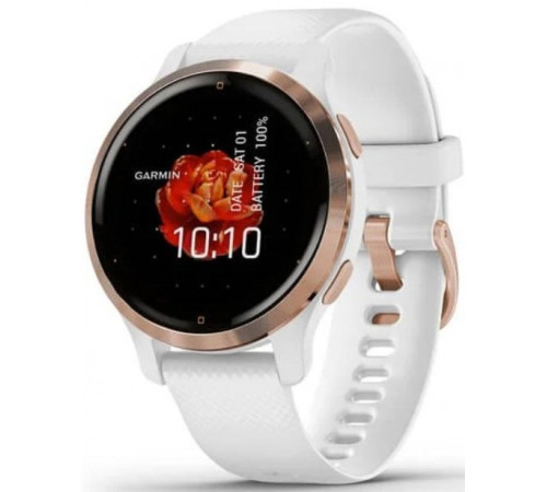 Умные часы Garmin Venu 2S (розовое золото/белый)