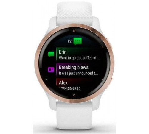 Умные часы Garmin Venu 2S (розовое золото/белый)