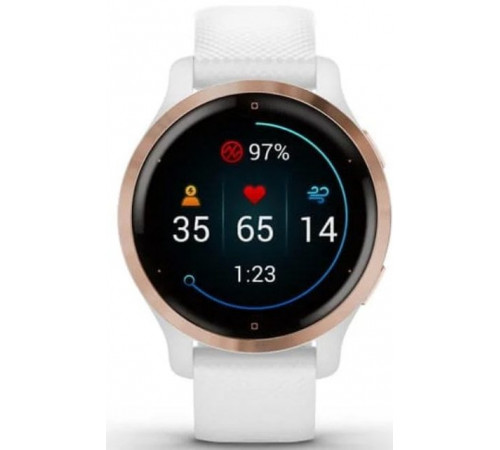 Умные часы Garmin Venu 2S (розовое золото/белый)