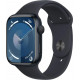 Умные часы Apple Watch Series 9 45 мм (алюминиевый корпус, полуночный/полуночный, нейлоновый ремешок)