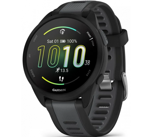 Умные часы Garmin Forerunner 165 (черный/сланцево-серый)