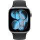 Умные часы Apple Watch Series 11 42 мм (алюминиевый корпус, космический серый/черный, спортивный силиконовый ремешок M/L)