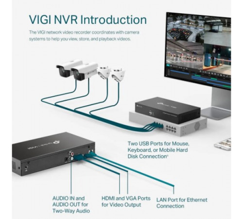 Видеорегистратор наблюдения TP-Link VIGI NVR1008H