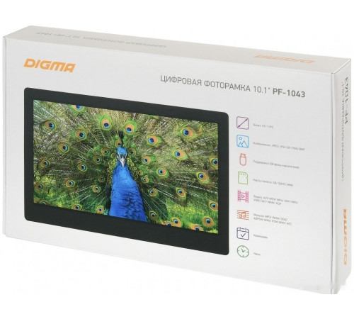 Цифровая фоторамка DIGMA PF-1043 (черный)