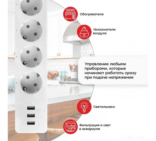 Умный удлинитель EKF Connect PRO Wi-Fi c USB RCE-2-WF
