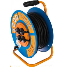 Удлинитель на катушке GlanzeN EB-30-009 (30 м, синий)