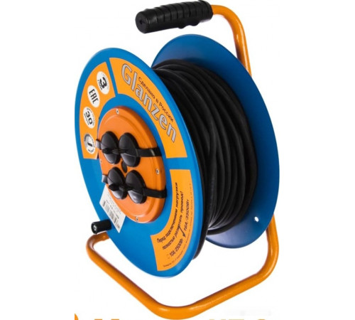 Удлинитель на катушке GlanzeN EB-30-009 (30 м, синий)