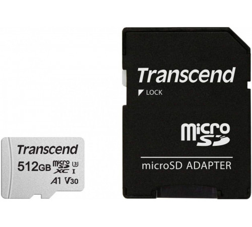 Карта памяти Transcend microSDXC 300S 512GB (с адаптером)