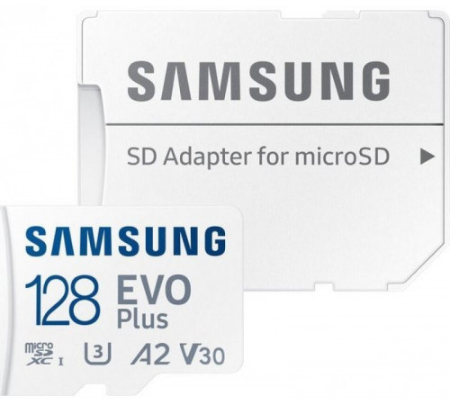 Карта памяти Samsung EVO Plus 2021 microSDXC 128GB (с адаптером)