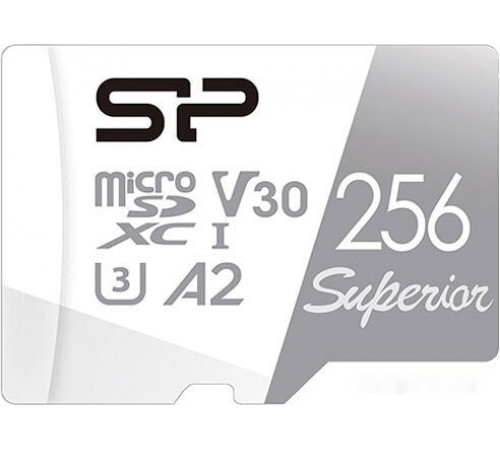 Карта памяти Silicon Power Superior microSDXC SP256GBSTXDA2V20SP 256GB (с адаптером)