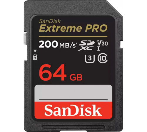 Карта памяти SanDisk Extreme PRO SDXC SDSDXXU-064G-GN4IN 64GB